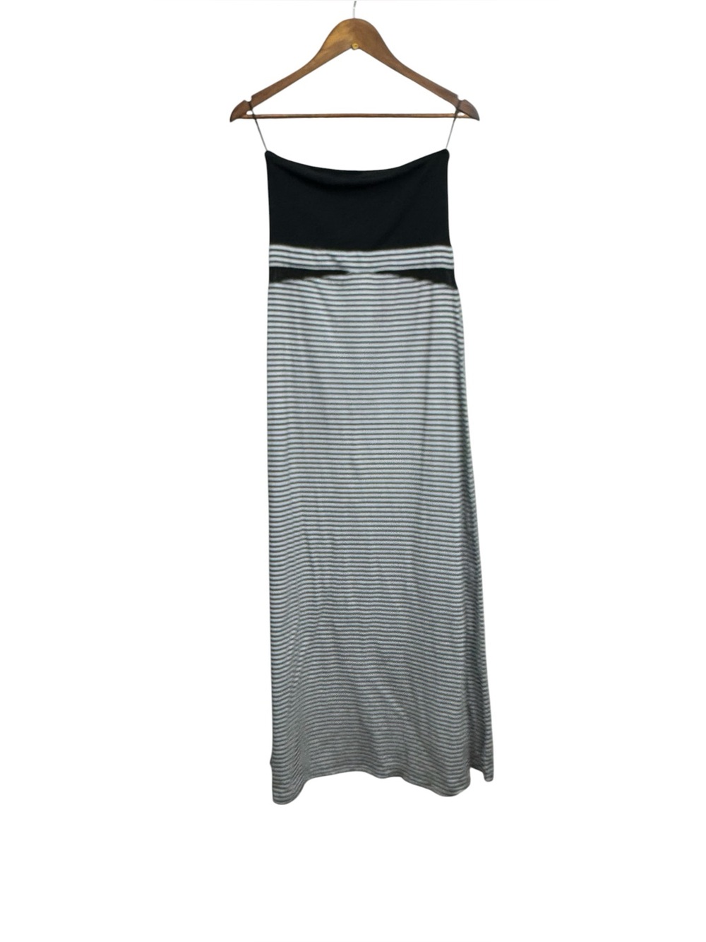 Hurley Black White Stripe Maxi Dress Beach Summer Large